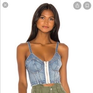 Marissa Web Denim Bustier Top